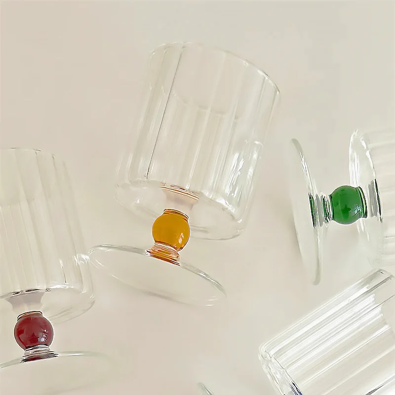 Ribbed Straight Glass Cup - Image 2