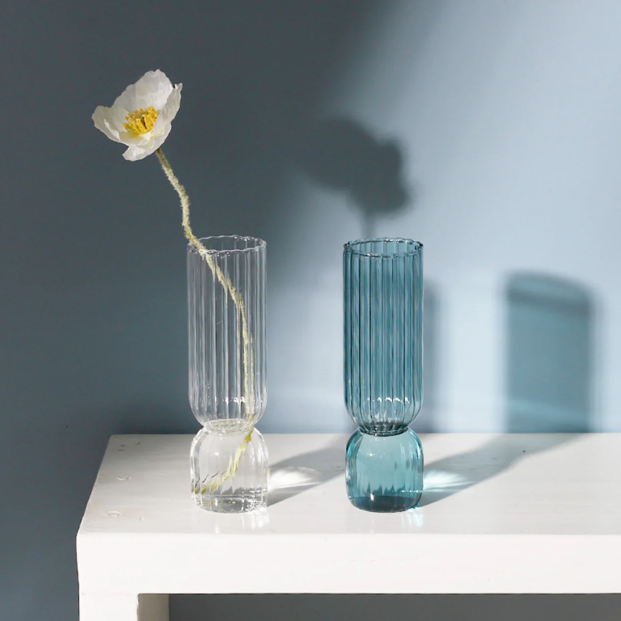 Scallop Cylinder Glass Vase - Image 5