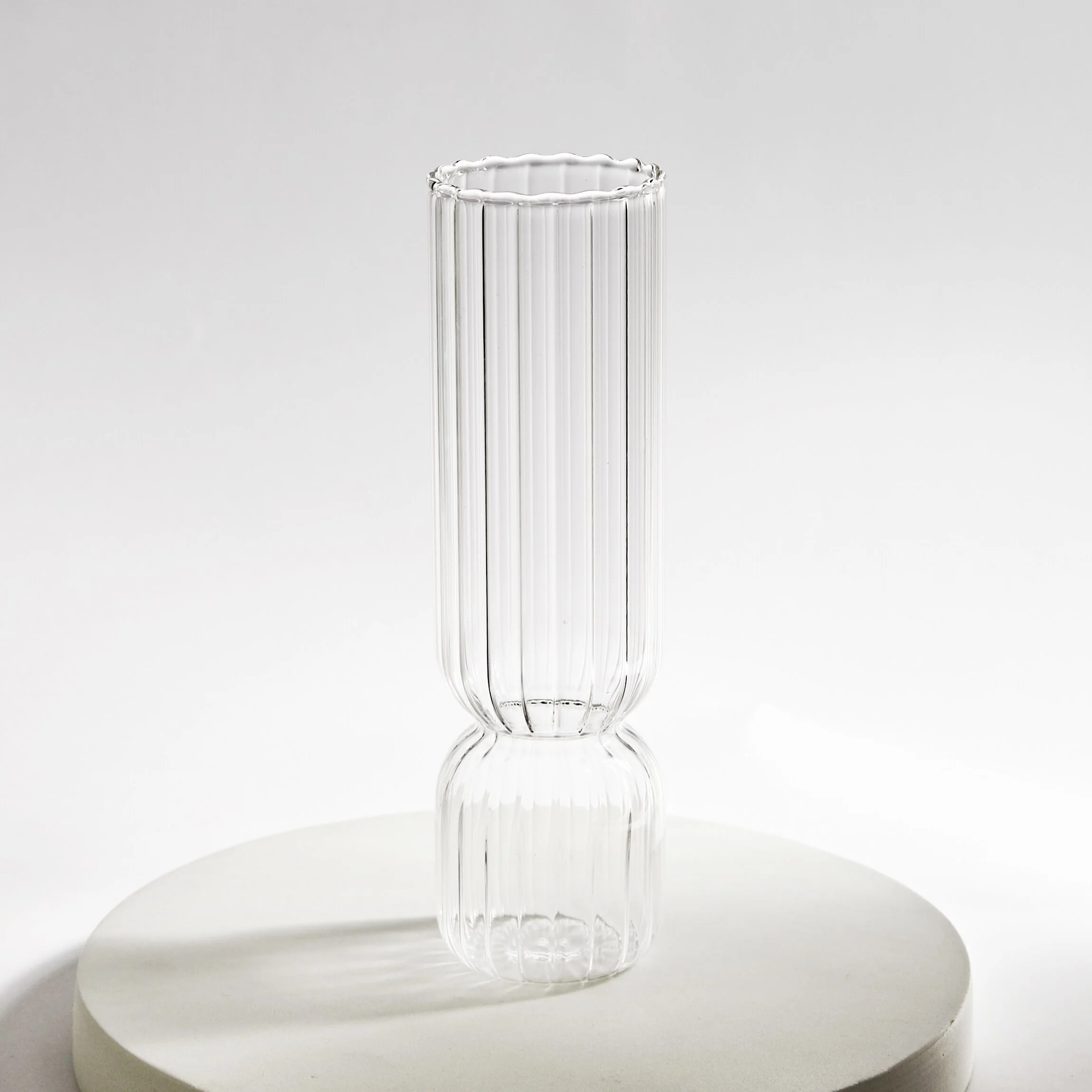 Scallop Cylinder Glass Vase - Image 8