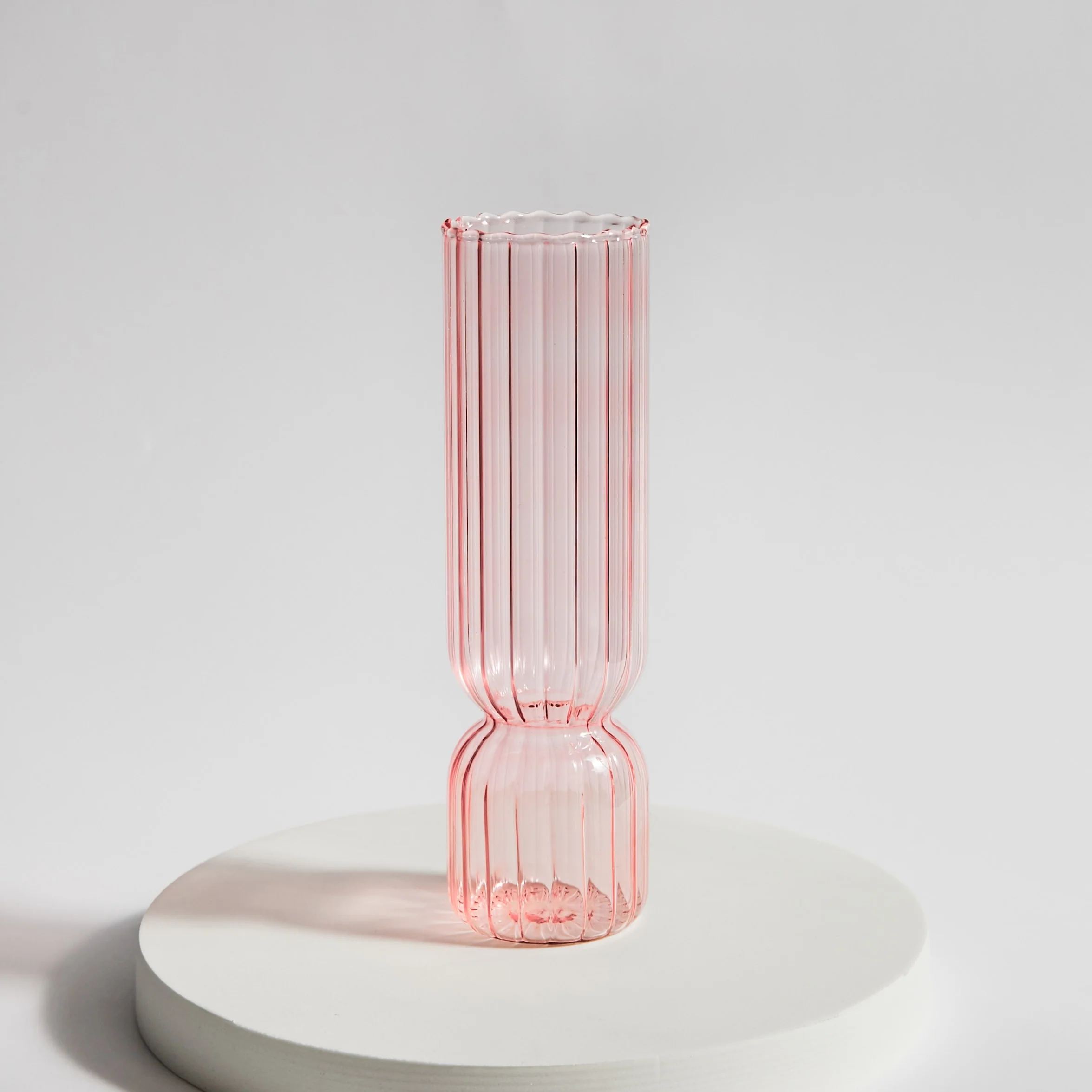 Scallop Cylinder Glass Vase - Image 9