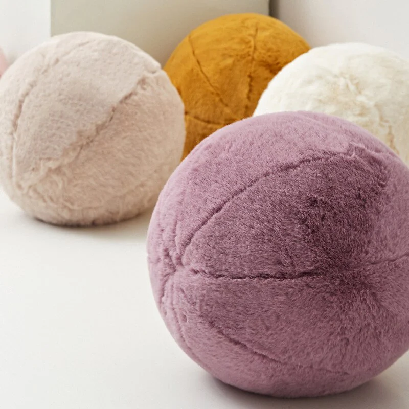 Short Fur Ball Pillow - Image 4
