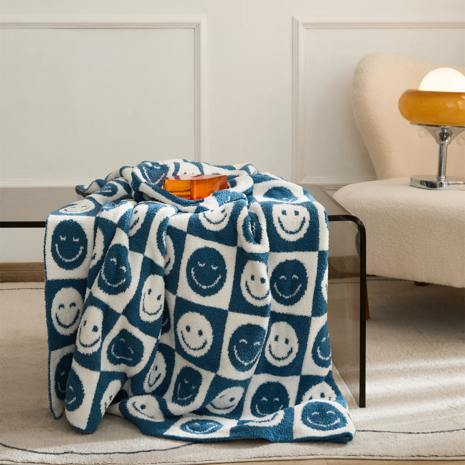 Smiley Checkered Blanket - Image 5