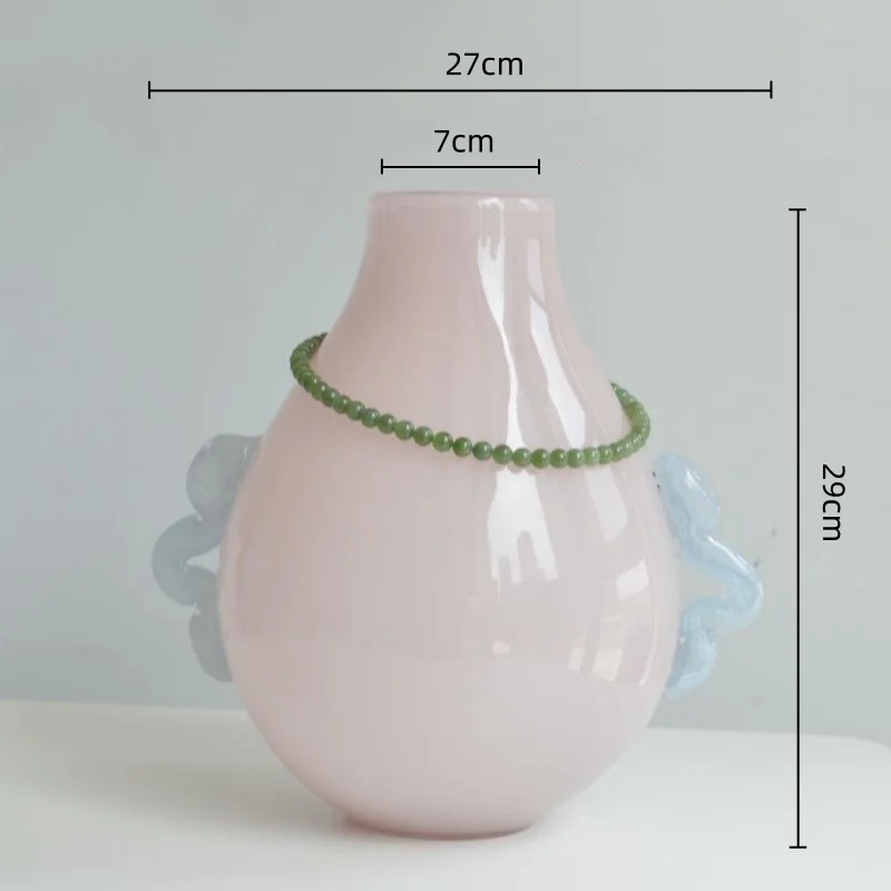 Stained Glass Vase with Wavy Handle (L) - Image 7