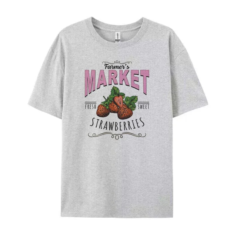Strawberries Market T-Shirt - Image 5