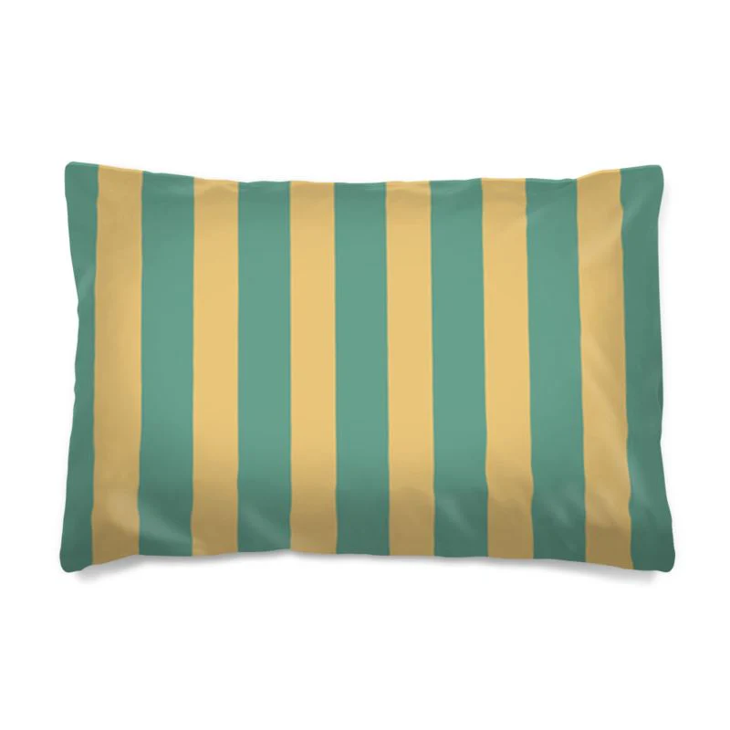 Stripe Pillowcase - Minty Lemon