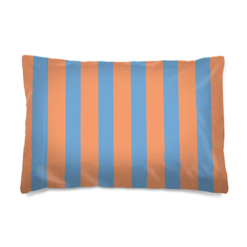 Stripe Pillowcase - Orange Blue - Image 2