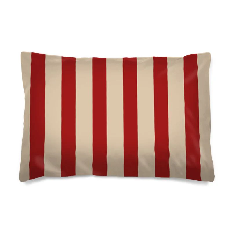 Stripe Pillowcase - Vintage Red