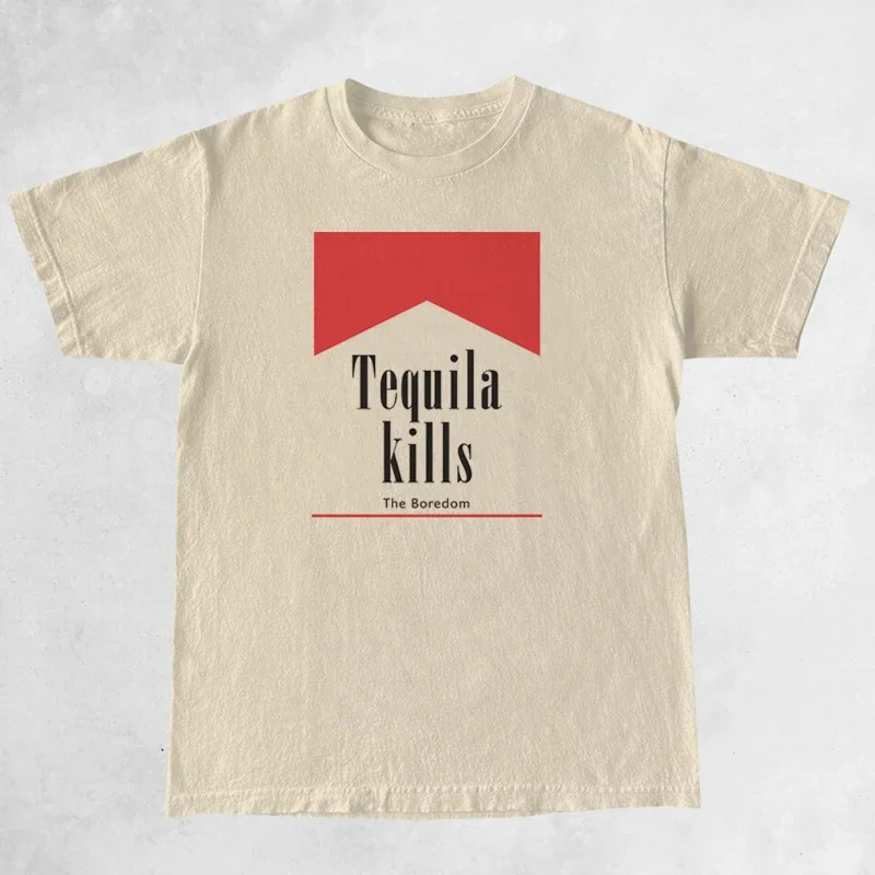 Tequila Retro Print T-Shirts - Image 12