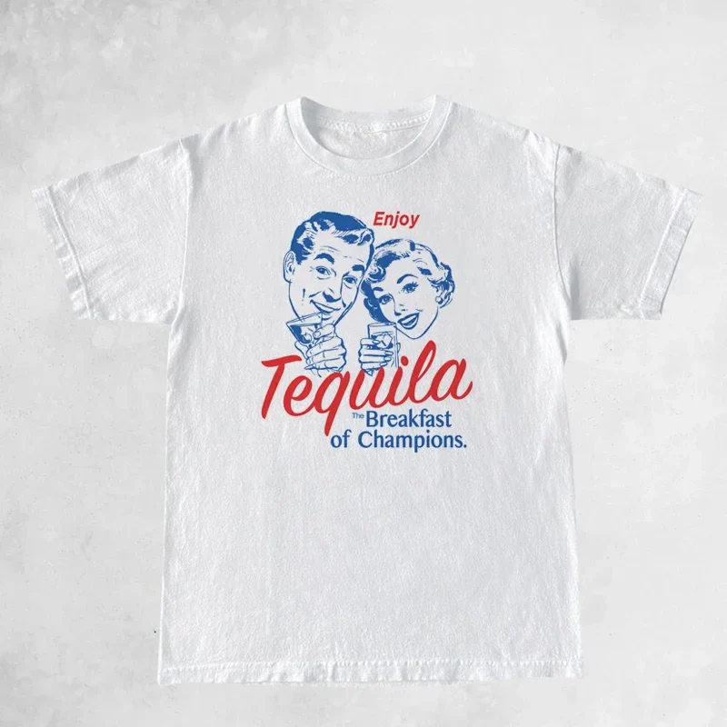 Tequila Retro Print T-Shirts - Image 5