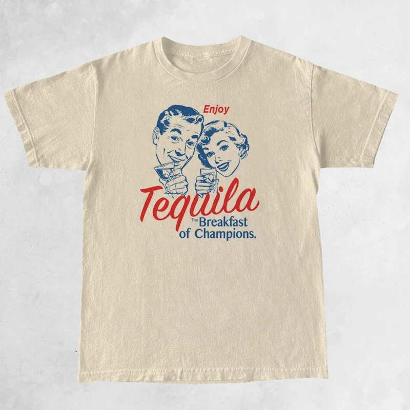 Tequila Retro Print T-Shirts - Image 6