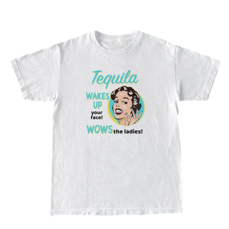 Tequila Retro Print T-Shirts - Image 9
