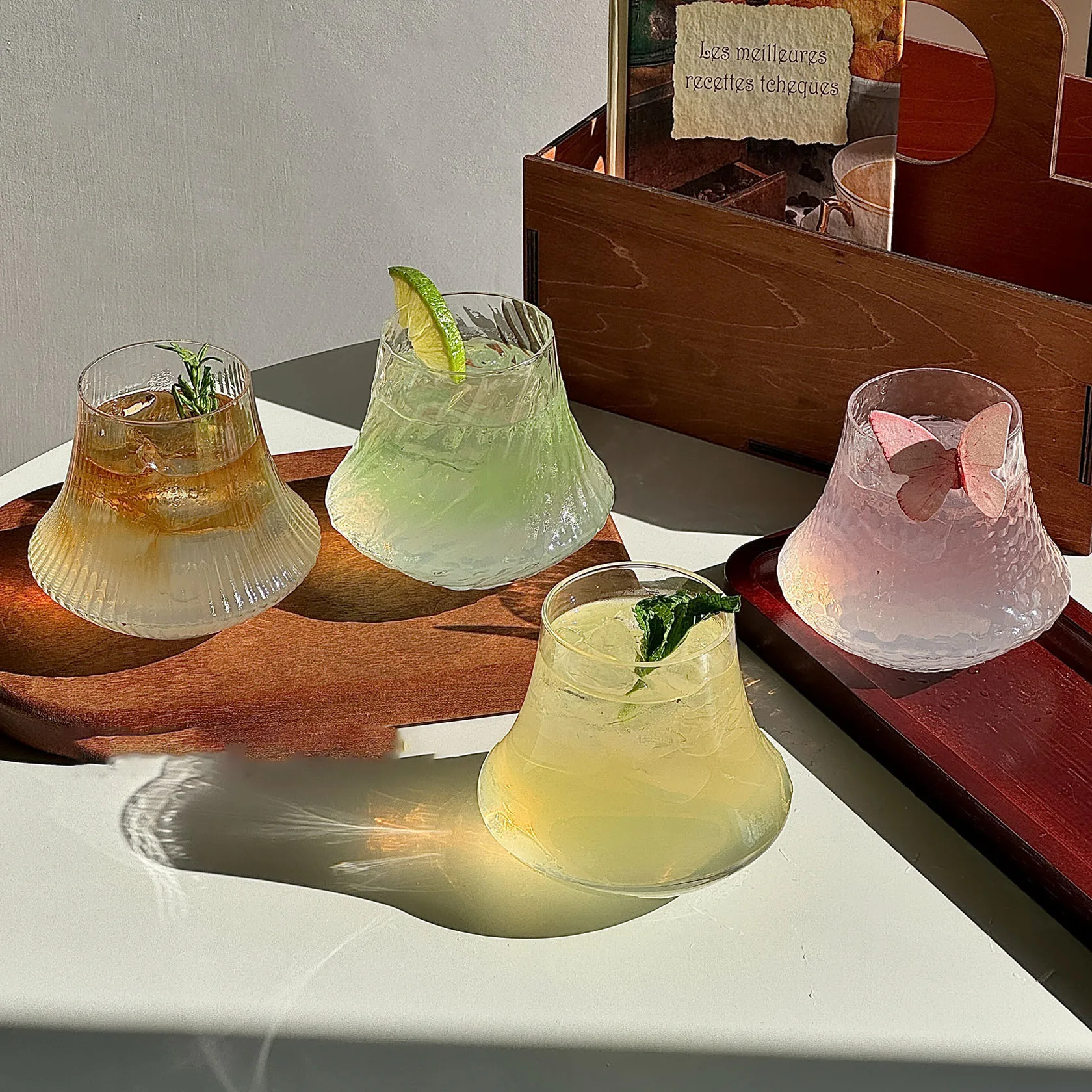 Textured Curve Glass Cup - Image 4