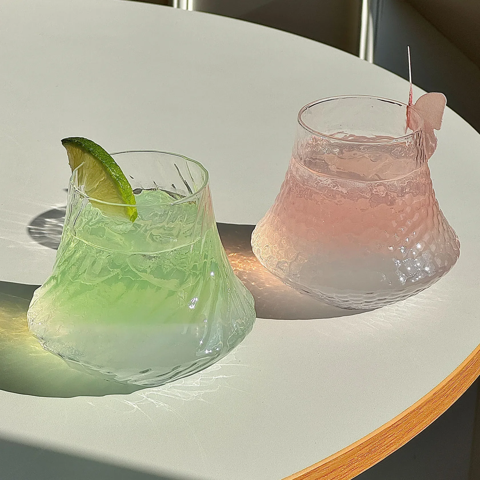 Textured Curve Glass Cup - Image 5