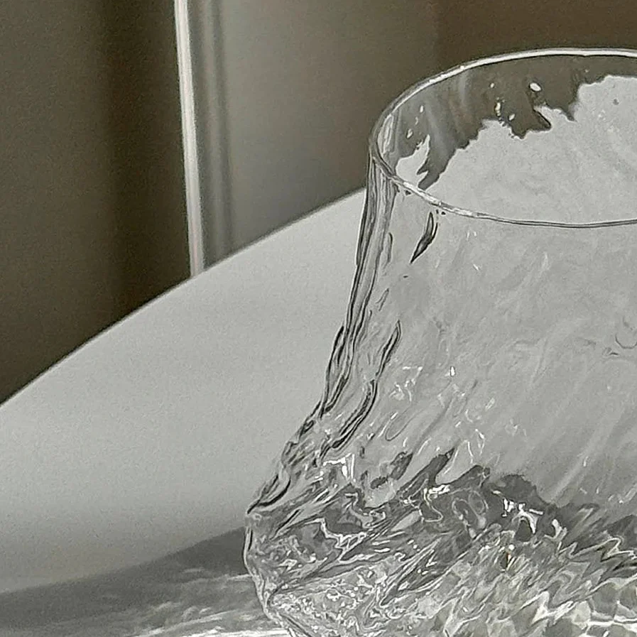 Textured Curve Glass Cup - Image 9
