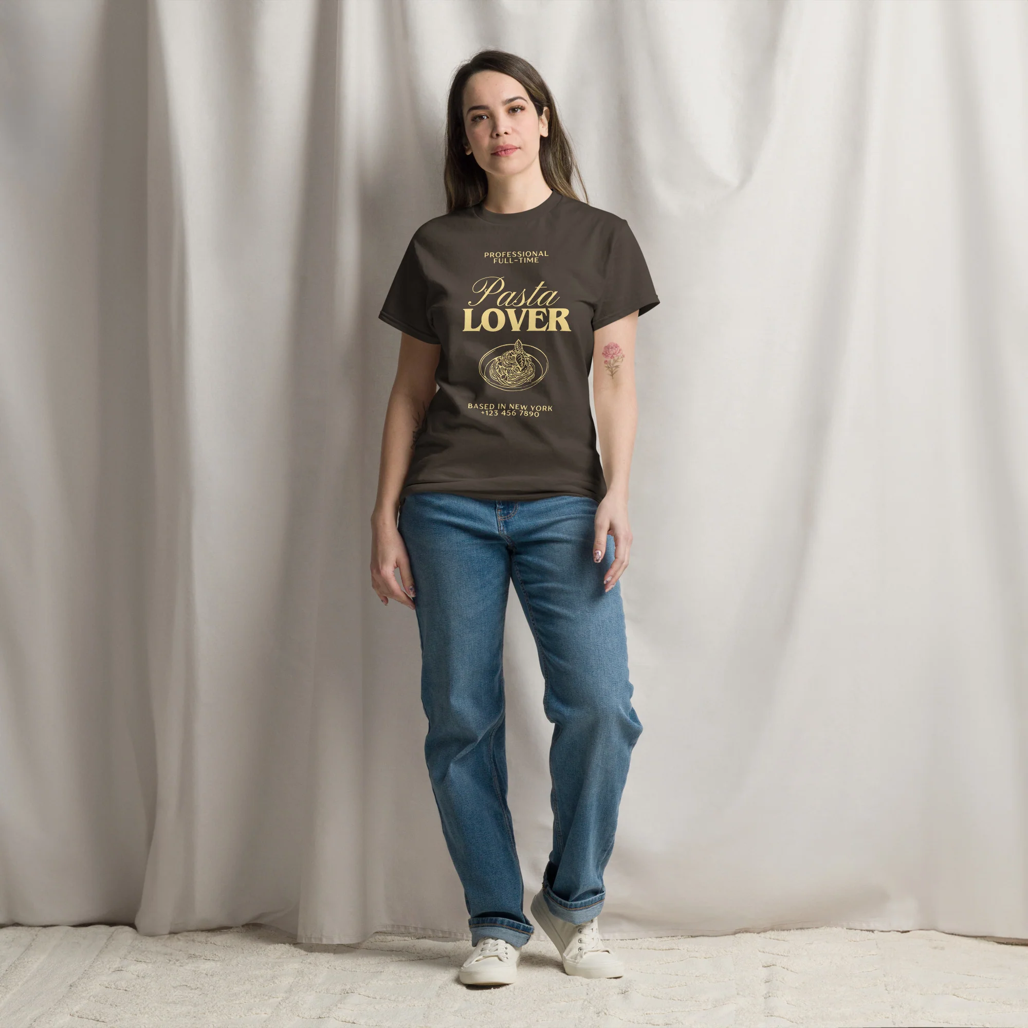 The Pasta Lover T-shirt Dark - Image 2