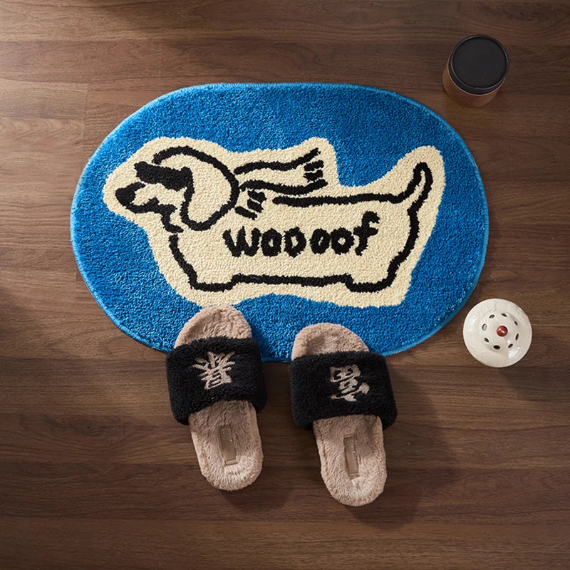 Tufted Dachshund Bathroom Mat