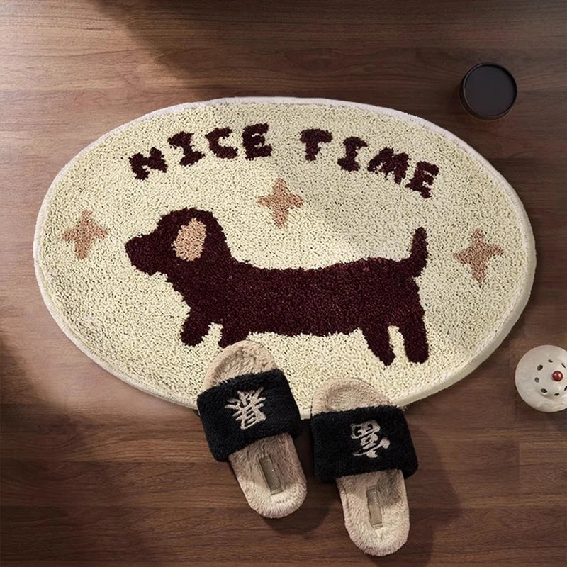 Tufted Dachshund Bathroom Mat - Image 5