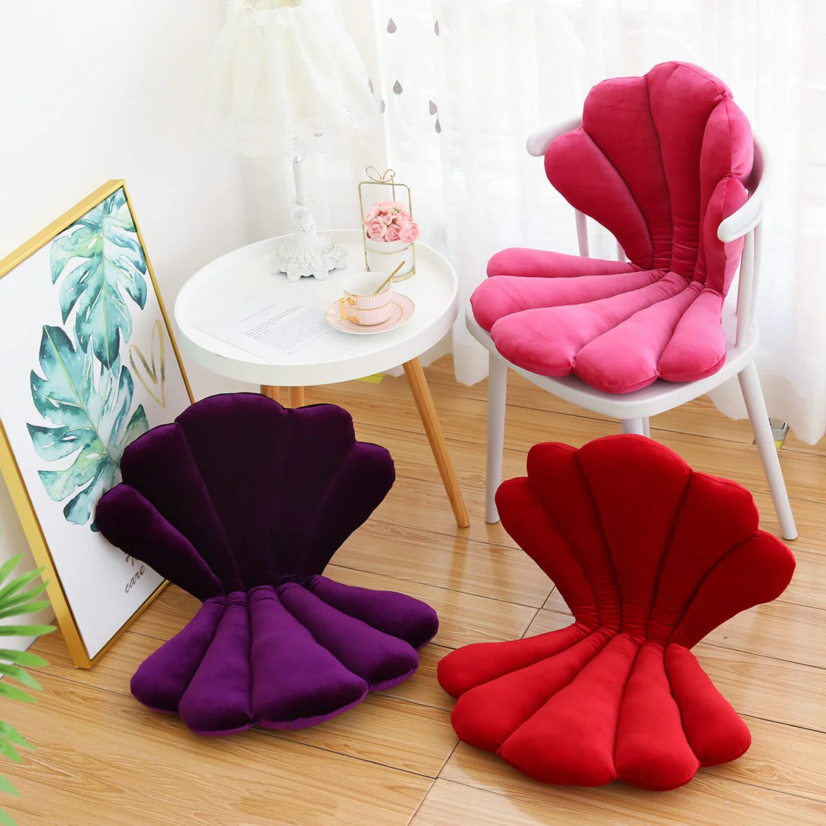 Velvet Shell Seat Cushion - Image 3