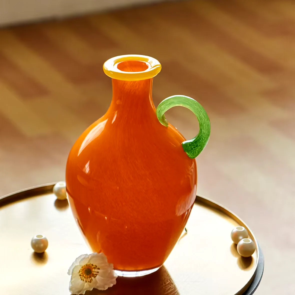 Vintage Stained Glass Binaural Vase - Image 11