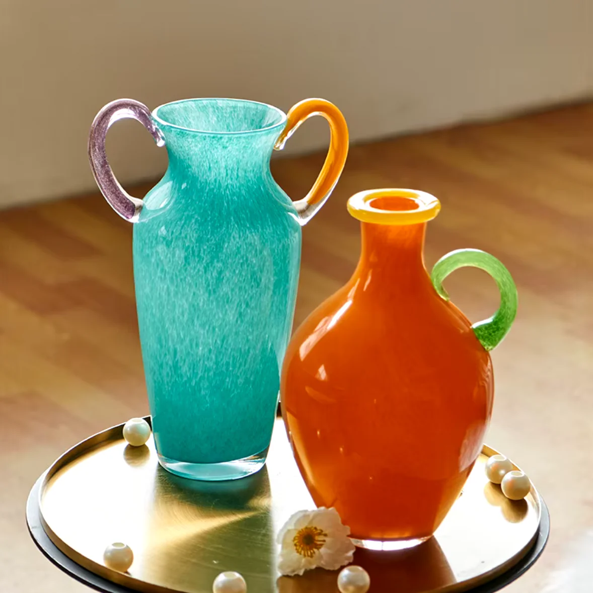 Vintage Stained Glass Binaural Vase - Image 2