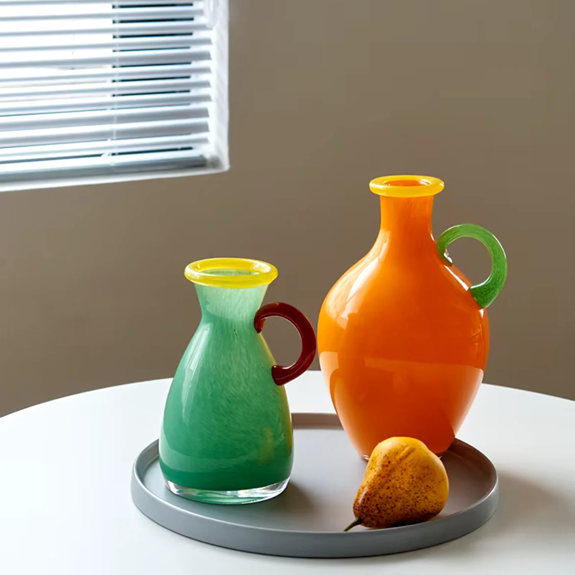 Vintage Stained Glass Binaural Vase - Image 7