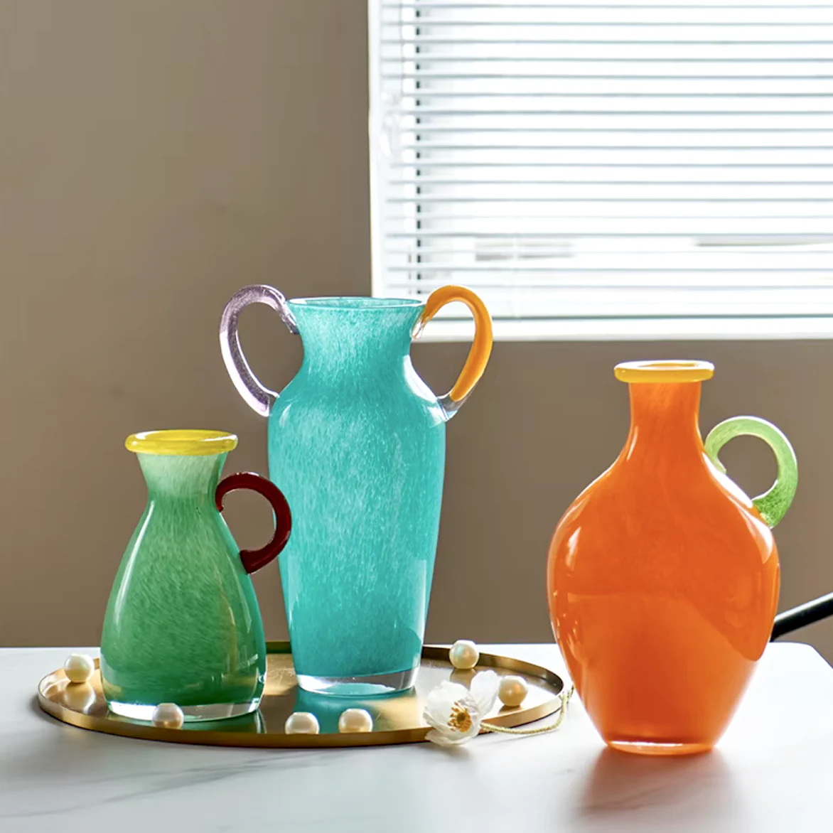 Vintage Stained Glass Binaural Vase - Image 8