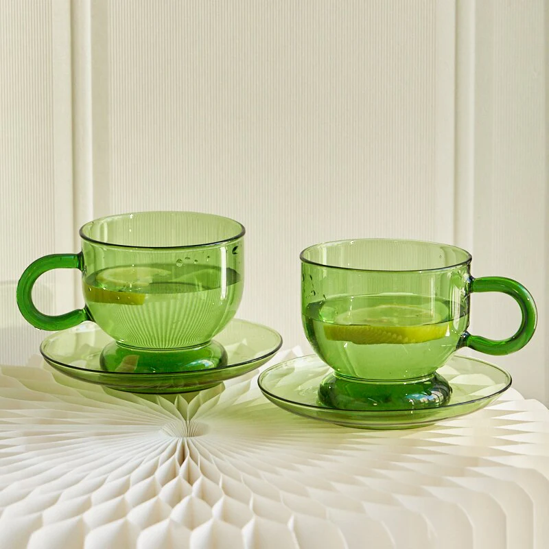 Vintage Style Glass Mug - 3 colours, Pair - Image 3