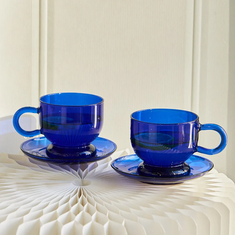 Vintage Style Glass Mug - 3 colours, Pair - Image 4