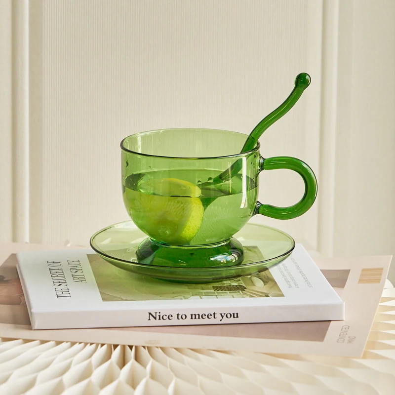 Vintage Style Glass Mug - 3 colours, Pair - Image 7