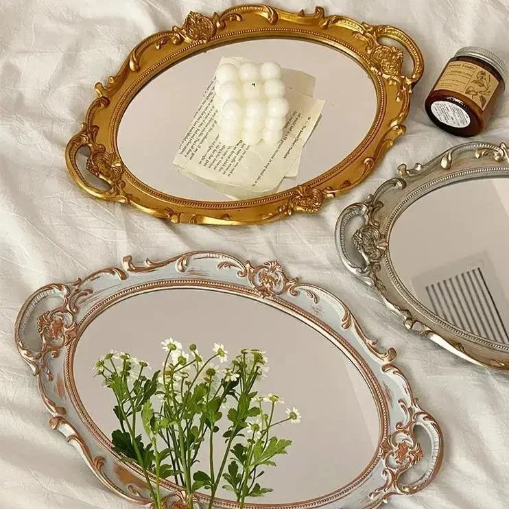 Vintage style mirror trays - Image 3