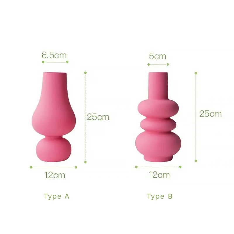 Vivid Pink Ceramic Vase - Image 5