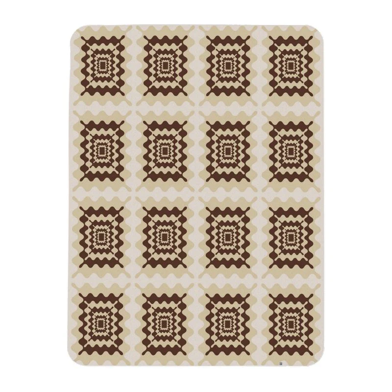 Wavy Brown & Ivory Throw