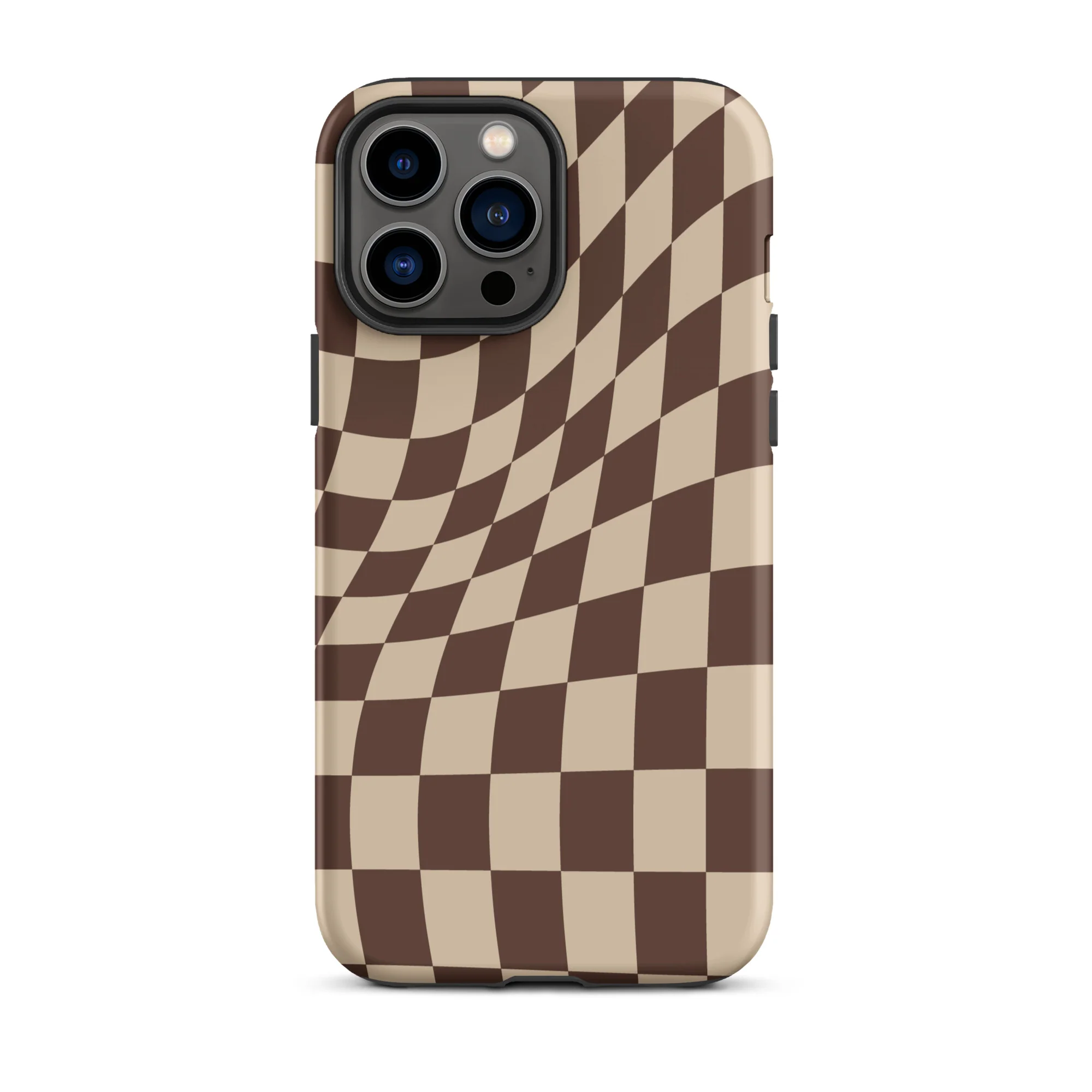 Wavy Checker iPhone® Case - Brown - Image 11