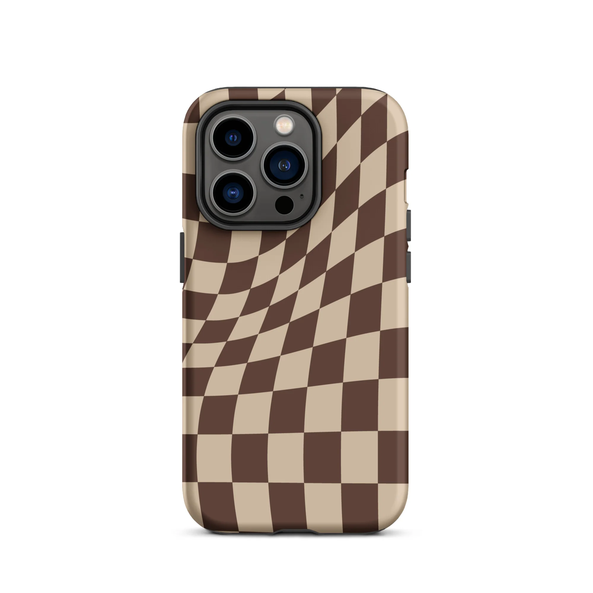 Wavy Checker iPhone® Case - Brown - Image 14