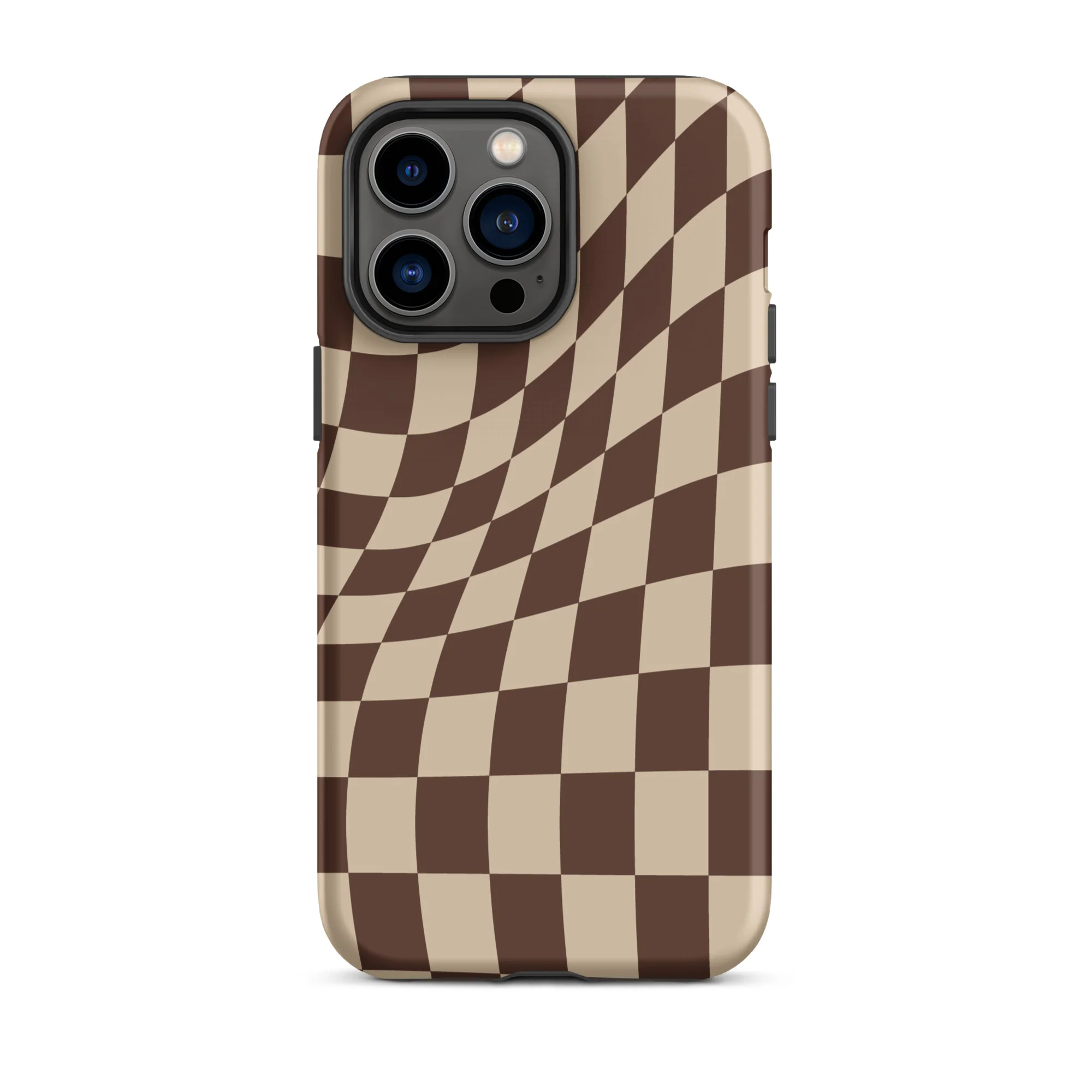 Wavy Checker iPhone® Case - Brown - Image 15