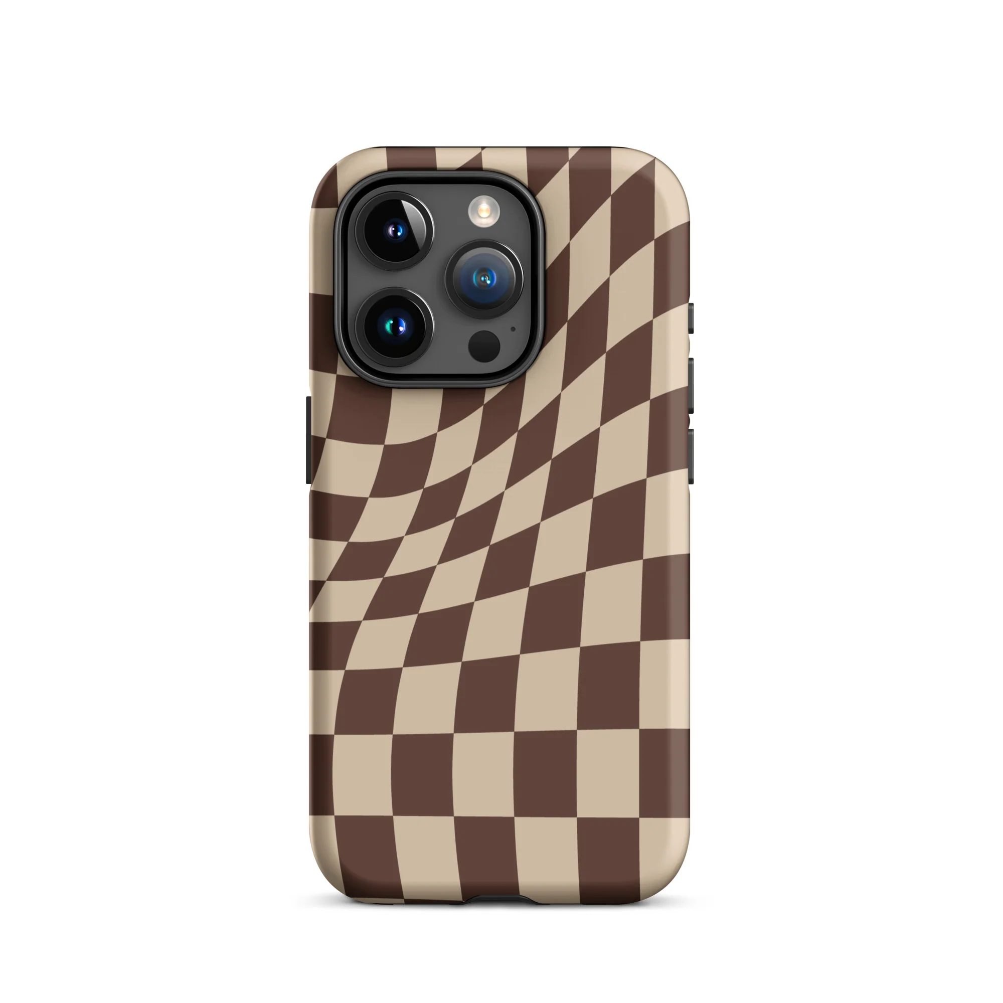 Wavy Checker iPhone® Case - Brown - Image 18