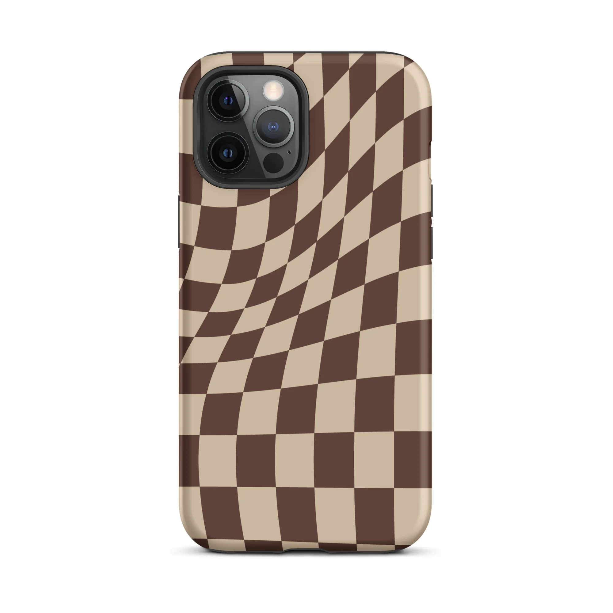 Wavy Checker iPhone® Case - Brown - Image 7