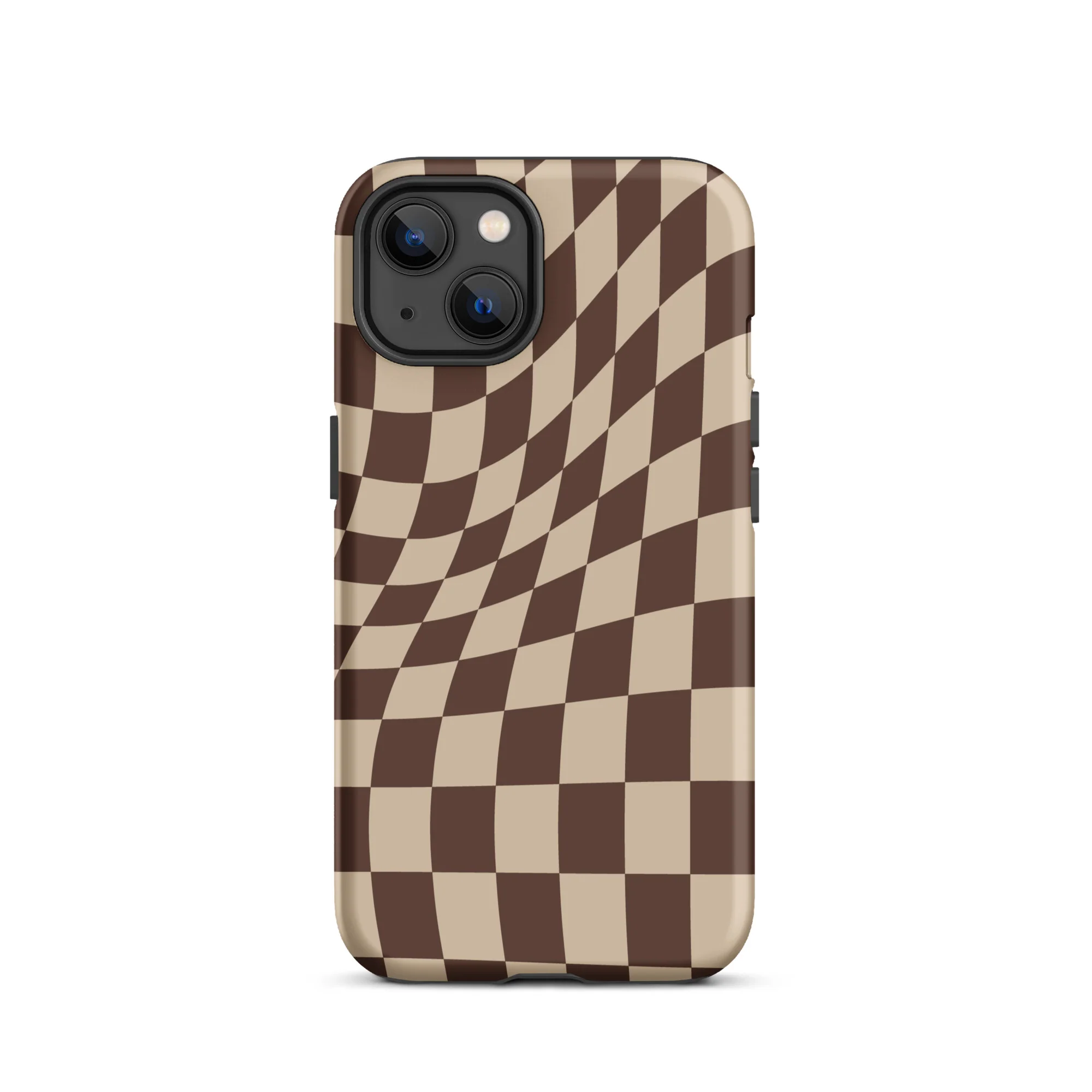 Wavy Checker iPhone® Case - Brown - Image 9