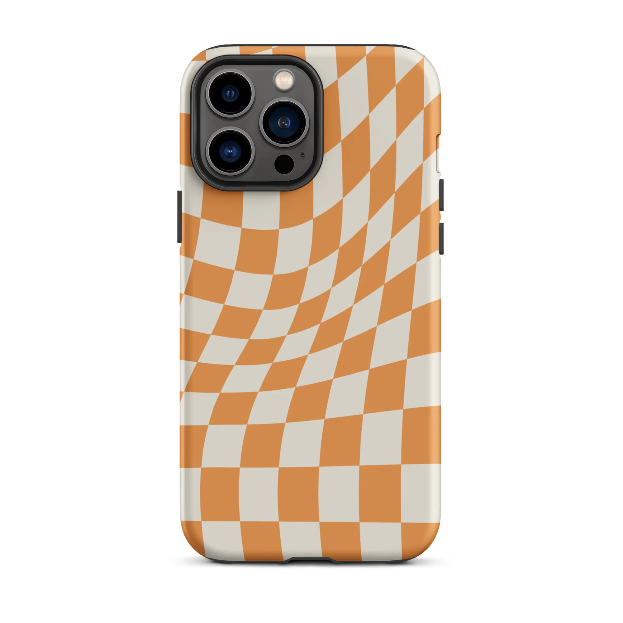 Wavy Checker iPhone® Case - Orange - Image 11