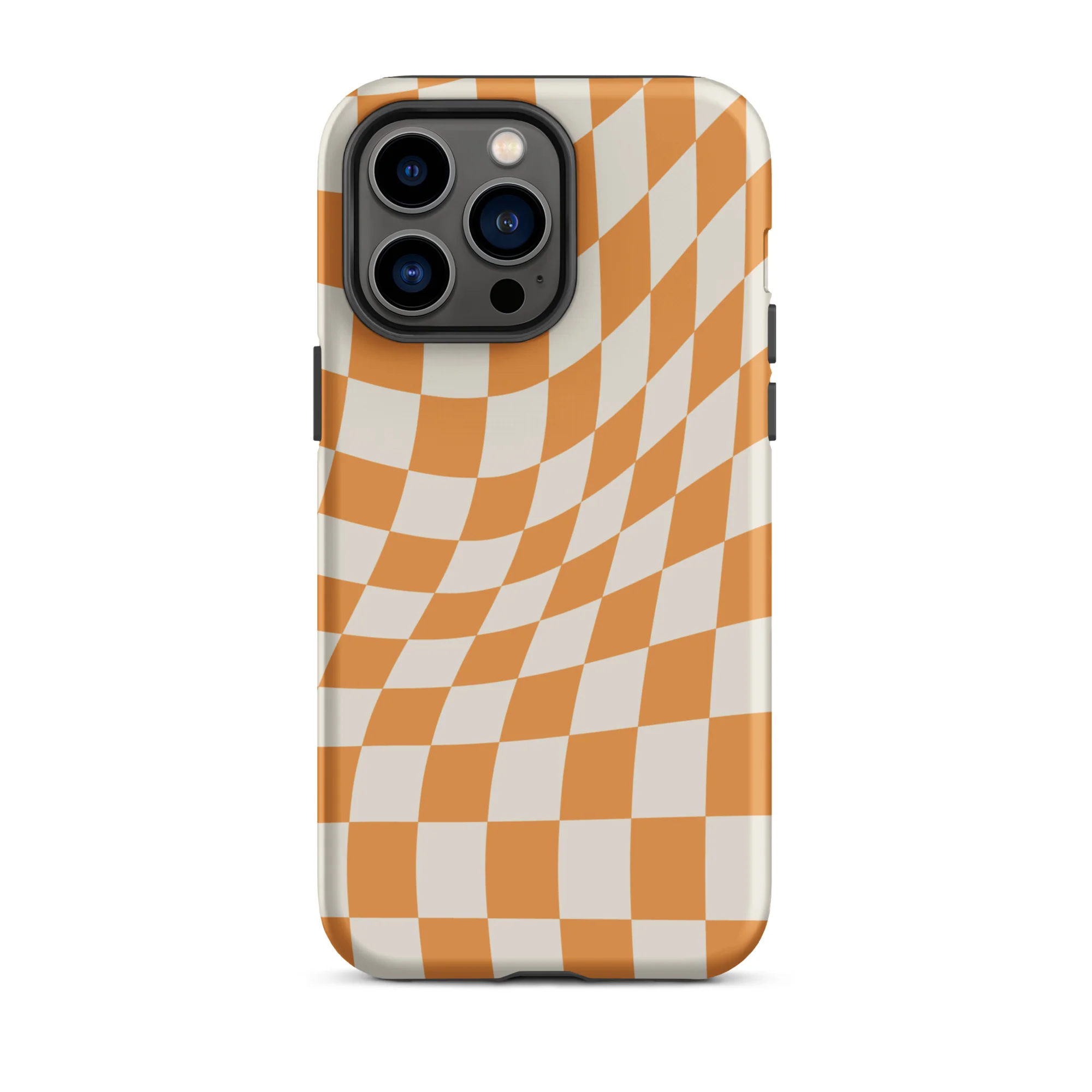 Wavy Checker iPhone® Case - Orange - Image 15