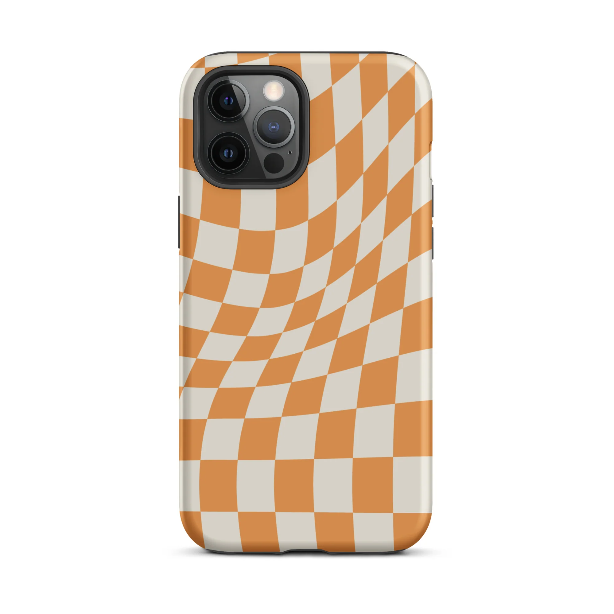 Wavy Checker iPhone® Case - Orange - Image 7