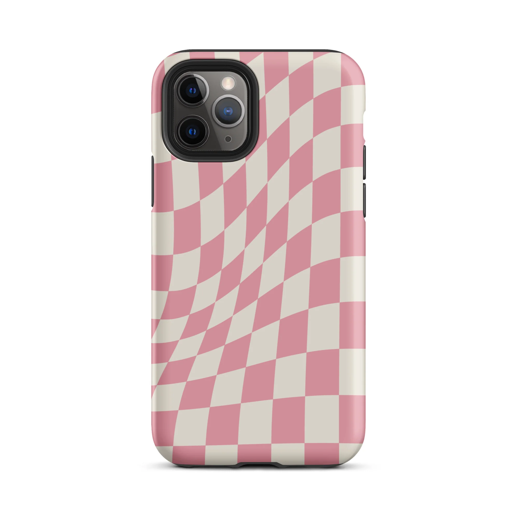 Wavy Checker iPhone® Case - Pink
