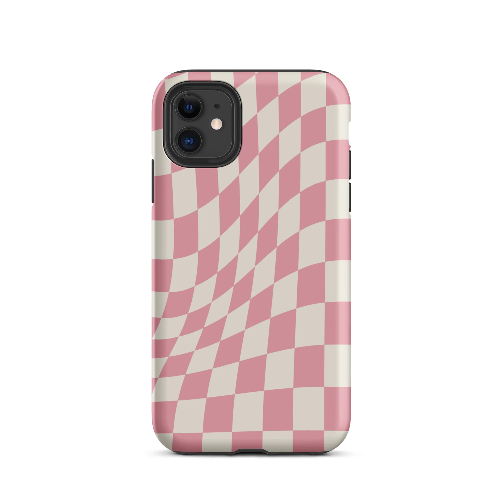Wavy Checker iPhone® Case - Pink - Image 2