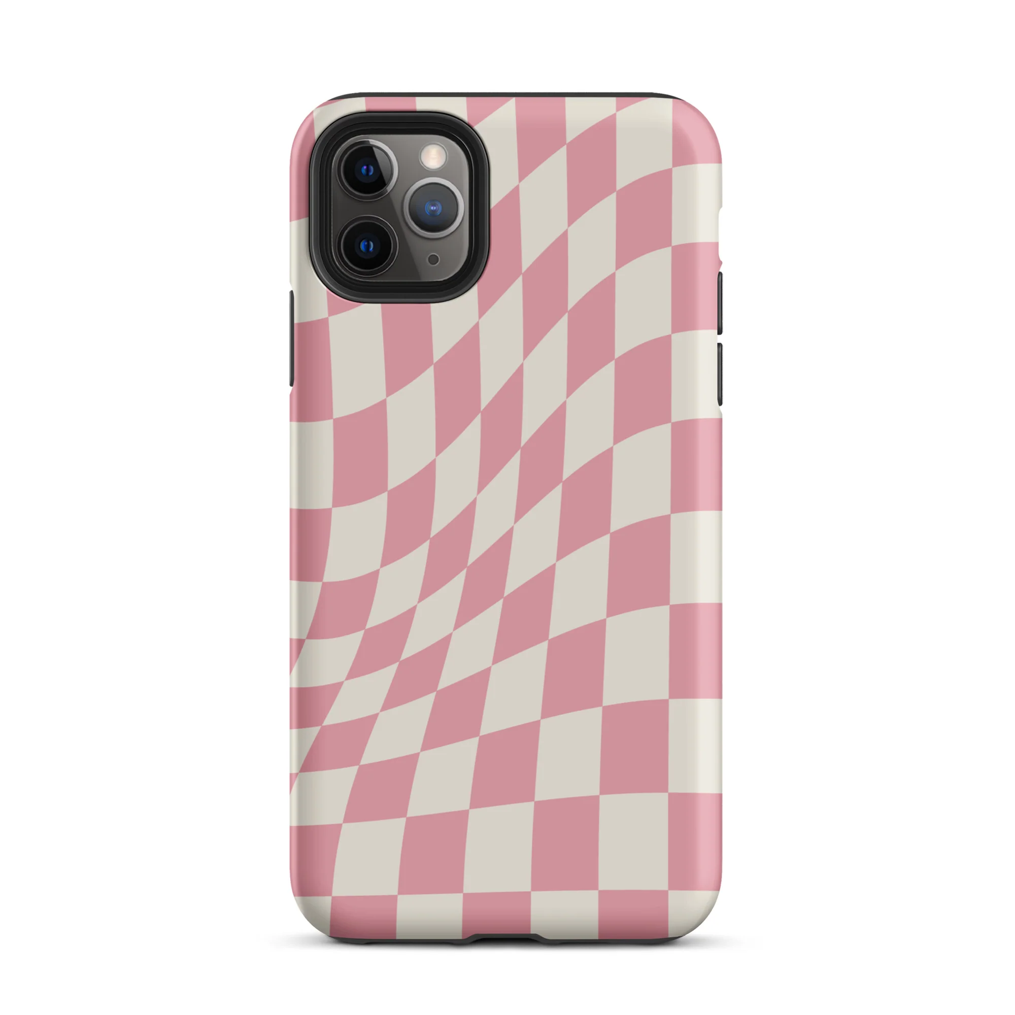Wavy Checker iPhone® Case - Pink - Image 3