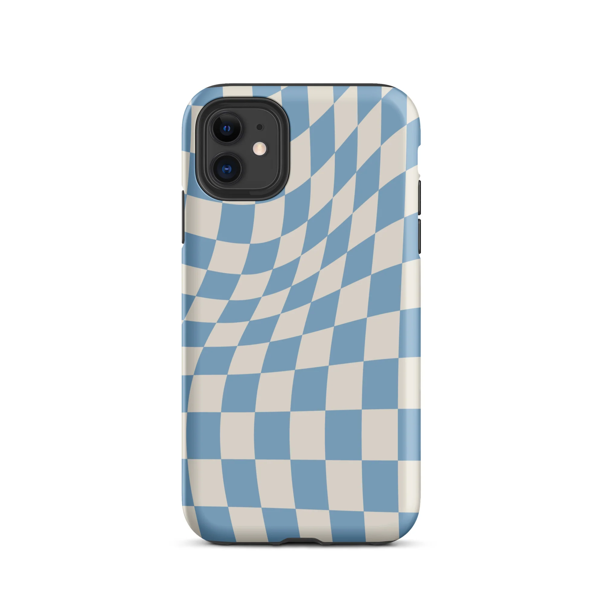 Wavy Checker iPhone® Case - Sky Blue - Image 2
