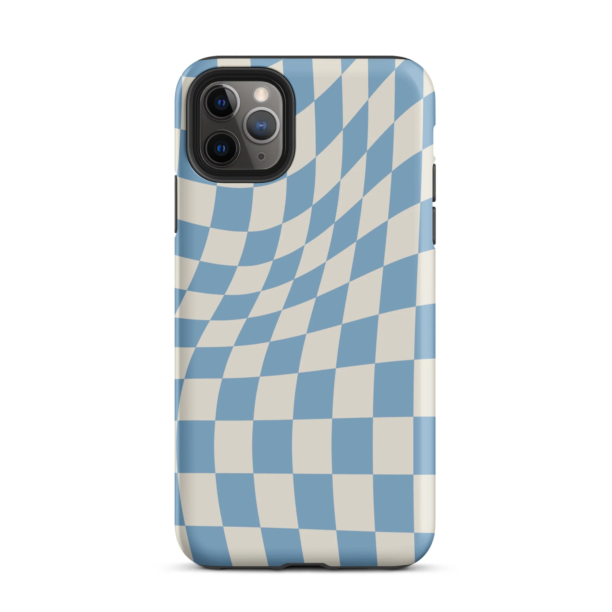Wavy Checker iPhone® Case - Sky Blue - Image 3