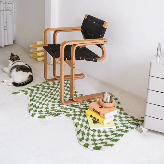 Wavy Checkerboard Mini Rug - Image 6