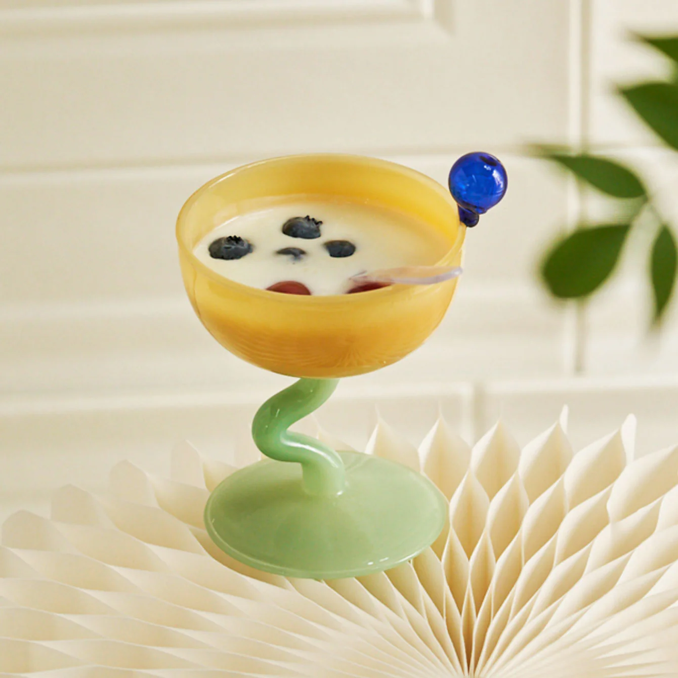 Wavy Wine Glass and Globe - Image 3