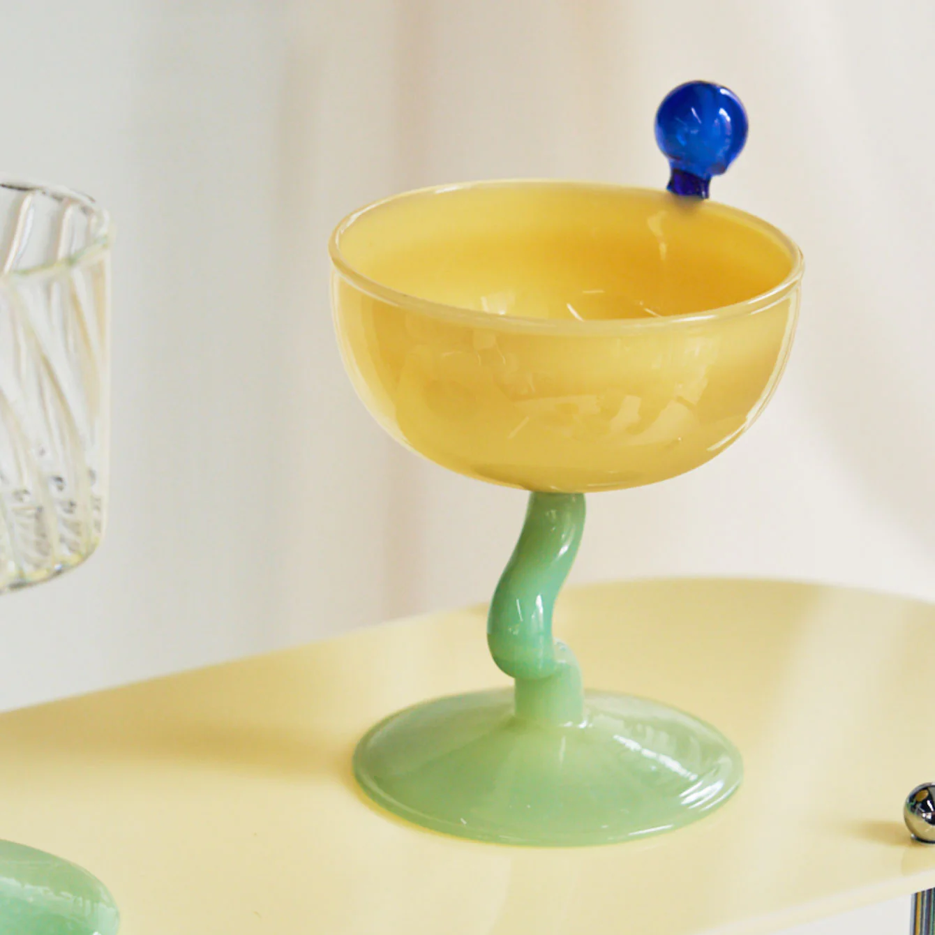 Wavy Wine Glass and Globe - Image 4