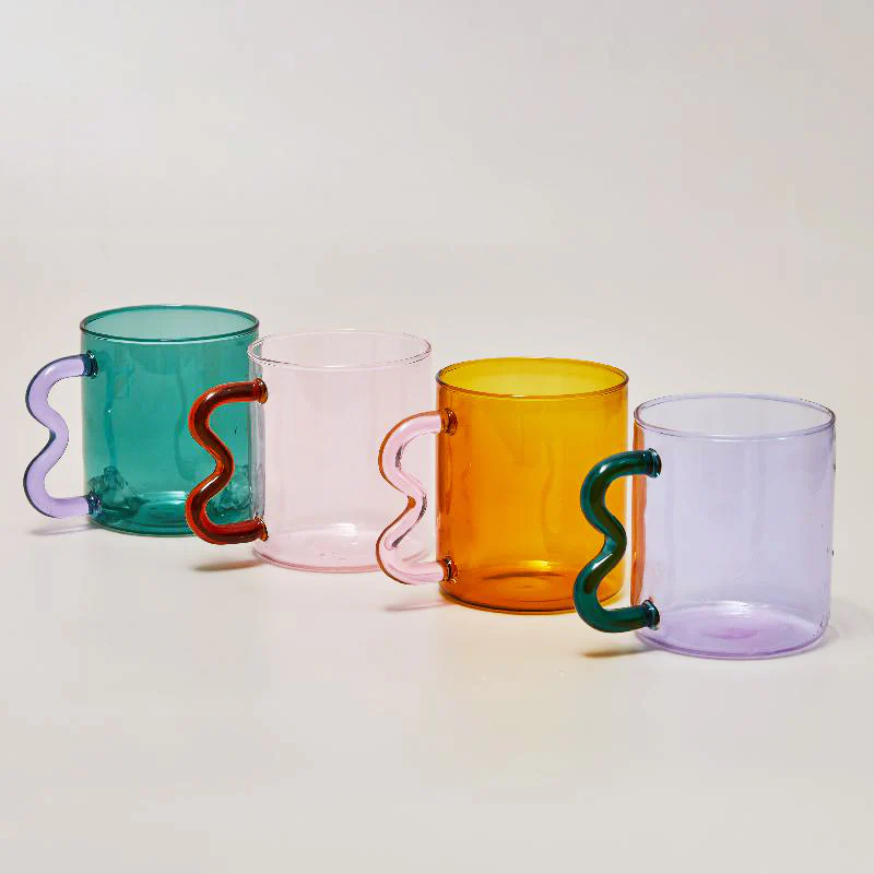 Wavy Handled Glass Mug - Image 10